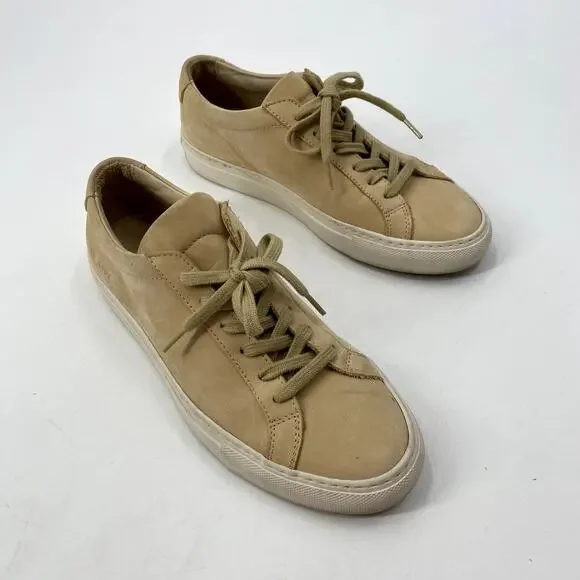 Common Projects EU 36 Woman Original Achilles Suede Sneaker Tan
